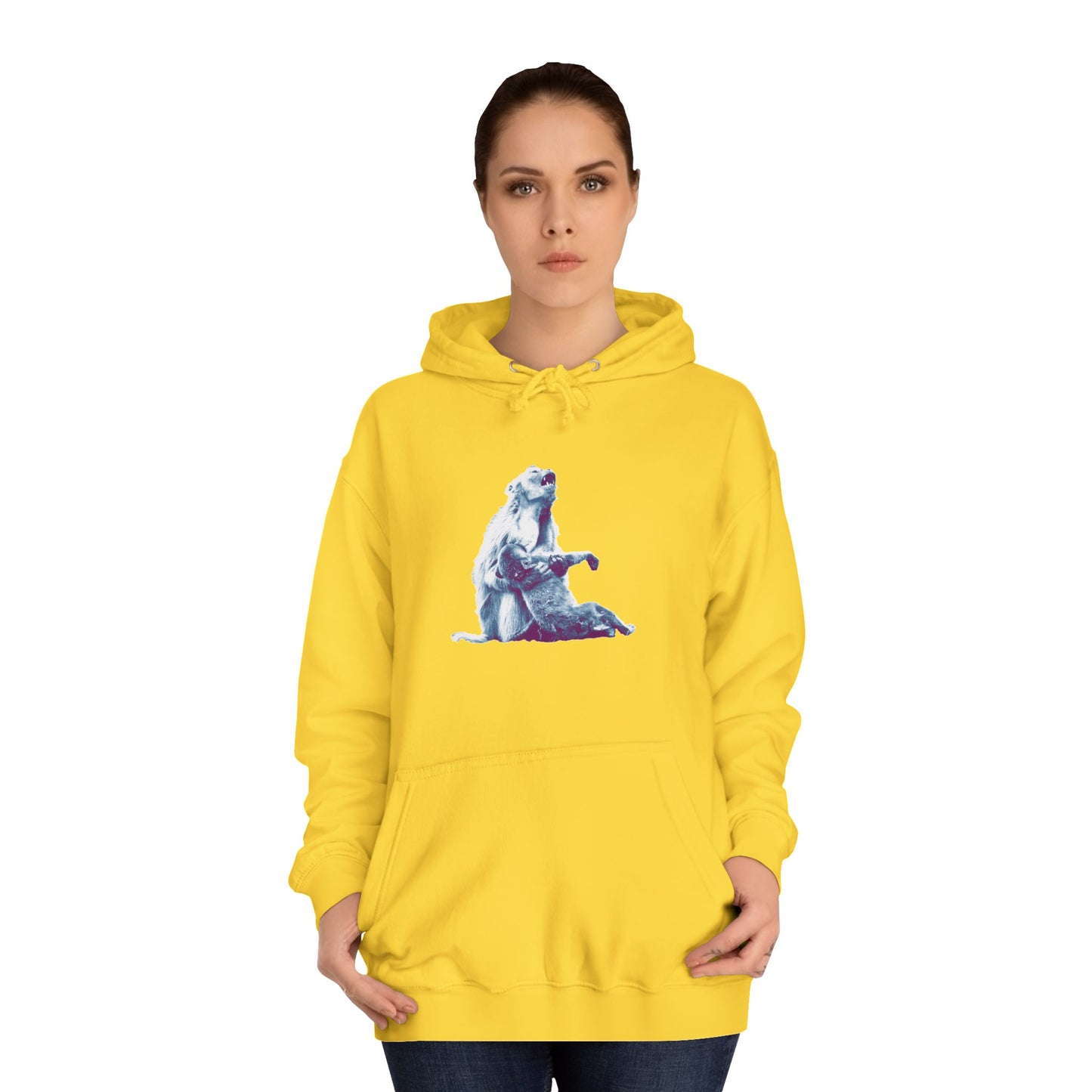 Macaque Hoodies - Macaque della Pieta White
