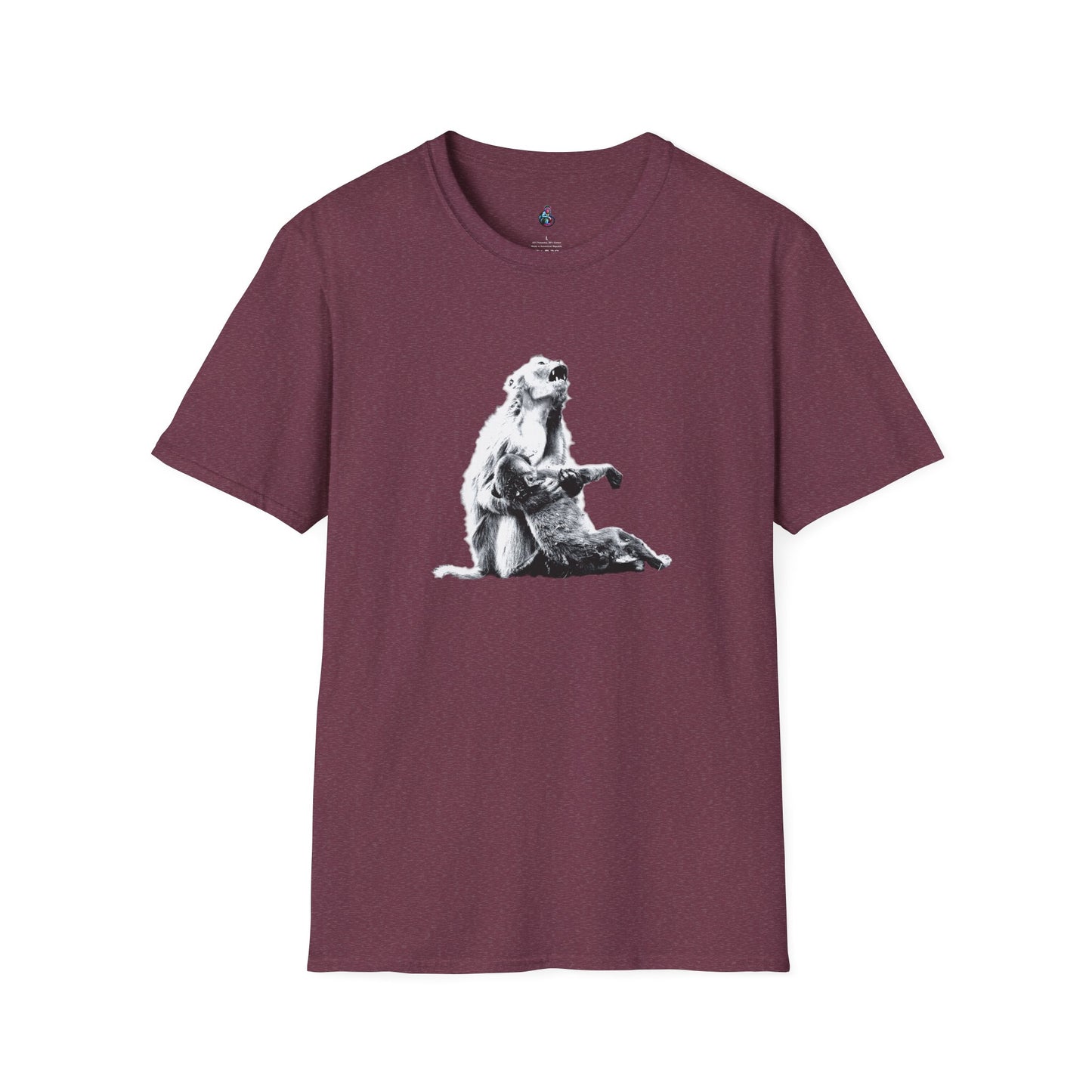 Macaque Tees - Macaque della Pieta Monochrome