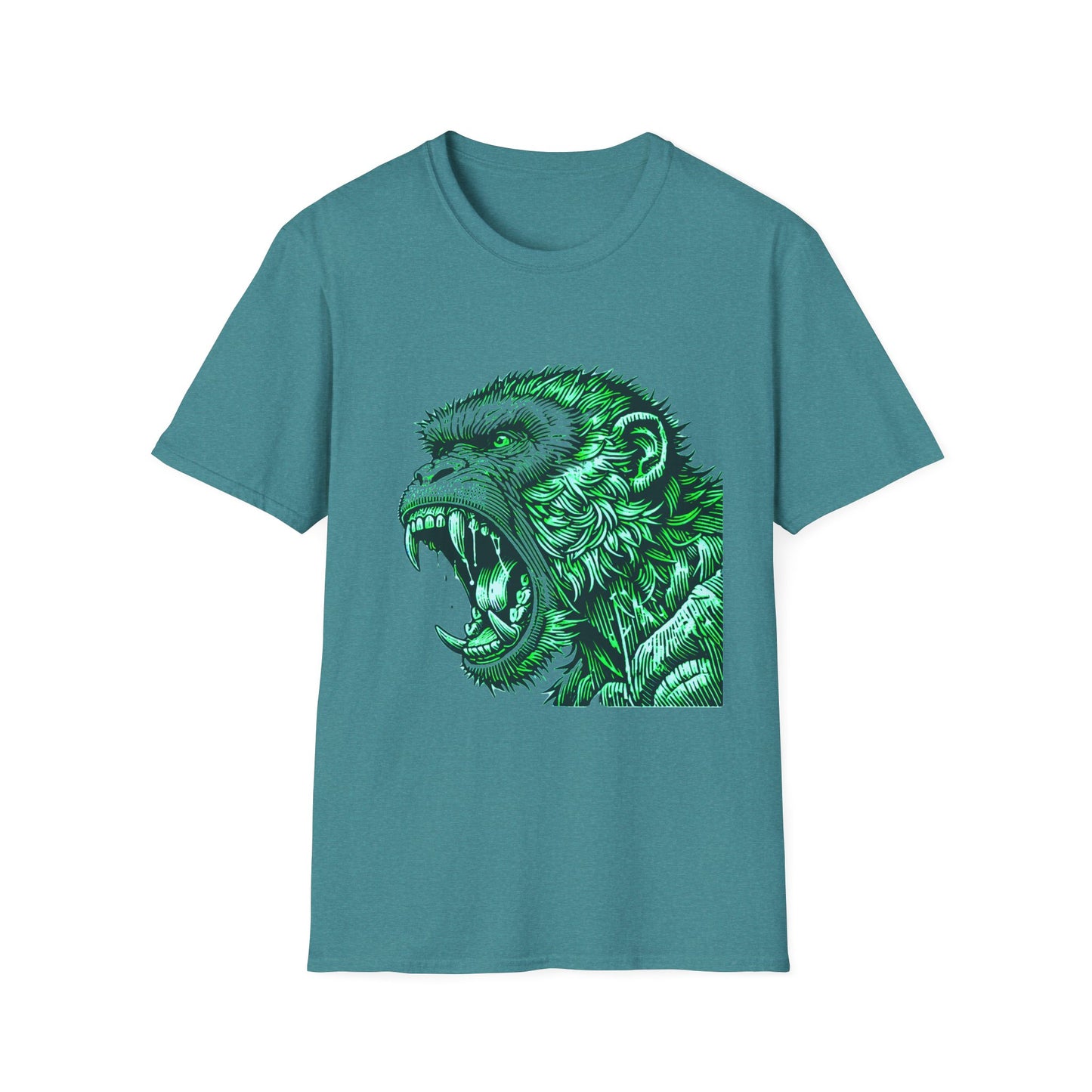 Macaque Tees - Wrath Block Green