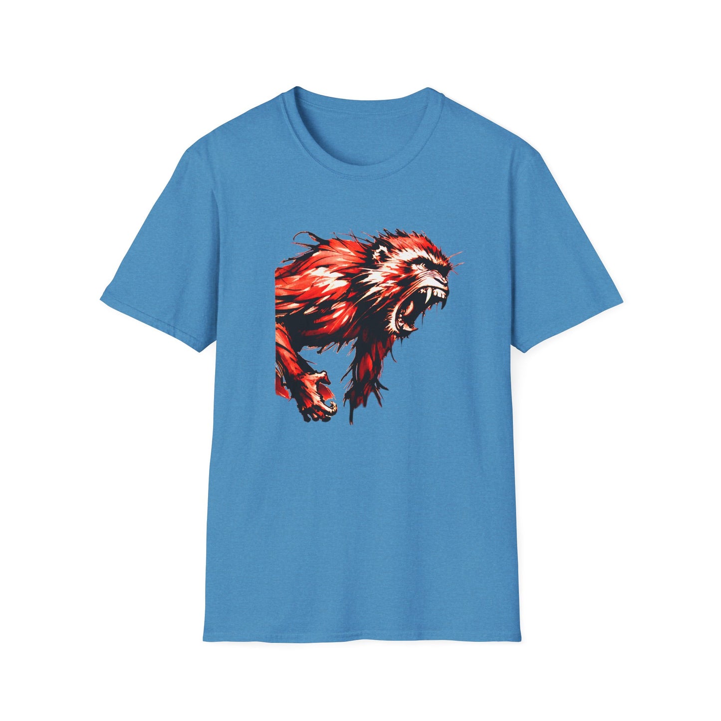 Macaque Tees - Wrath Sumi-e Red (front)