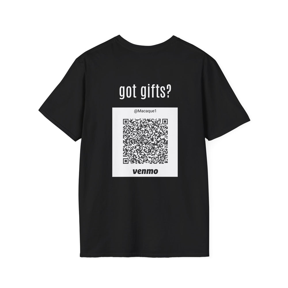 Macaque Tees - got gifts? (QR back)