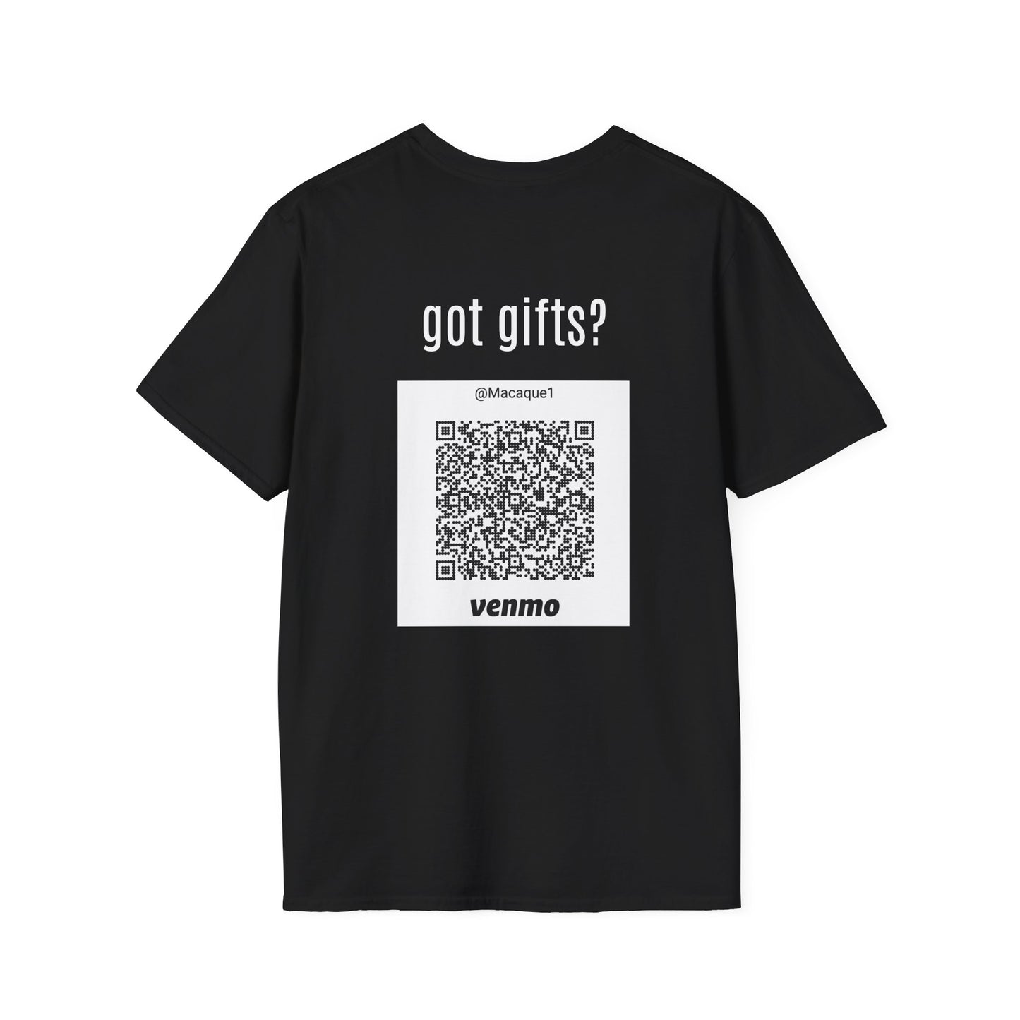 Macaque Tees - got gifts? (QR back)