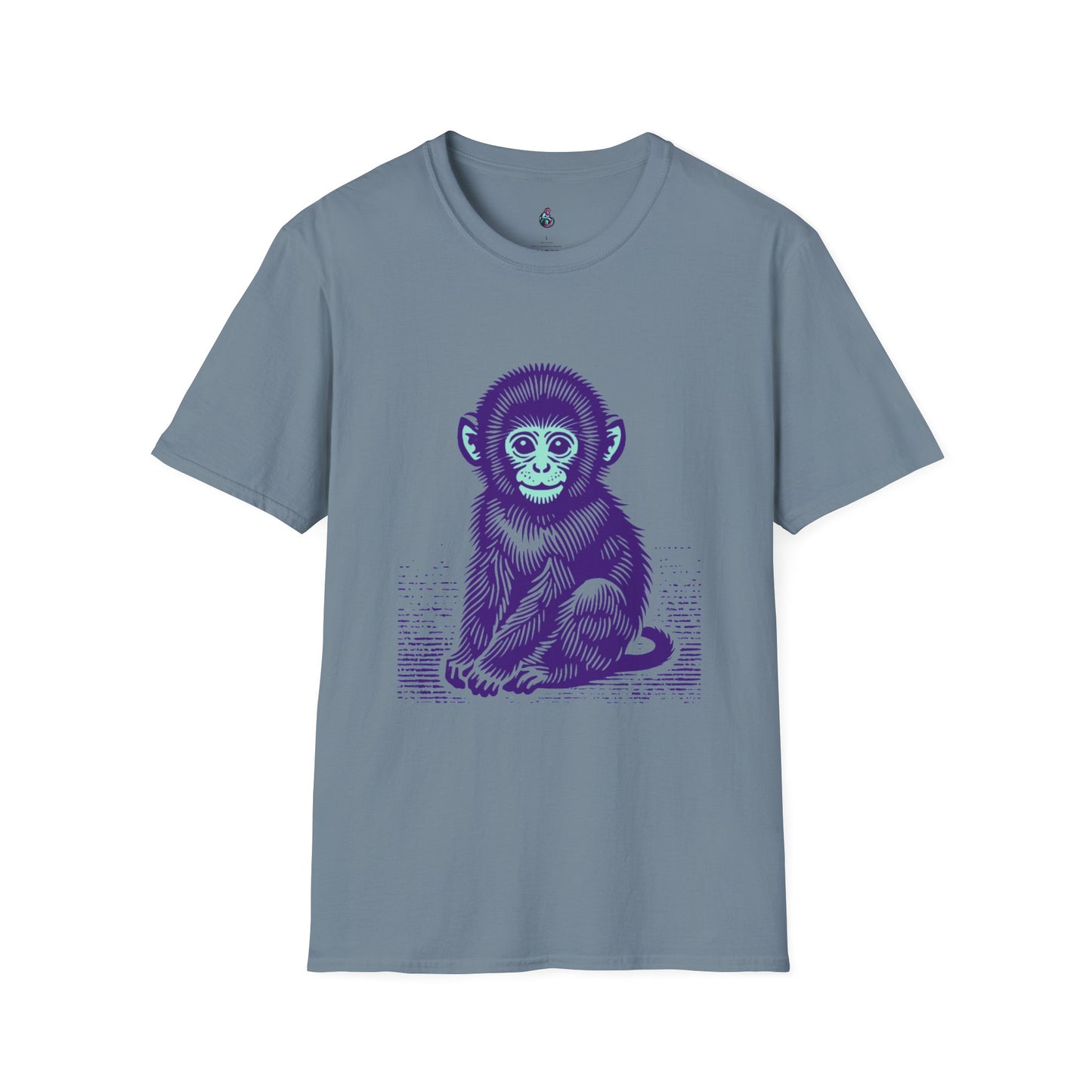 Macaque Tees - Lil Macaque Indigo