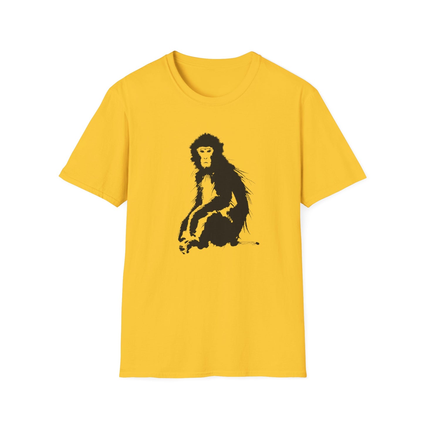 Macaque Tees - Tranquil Sumi-e Macaque